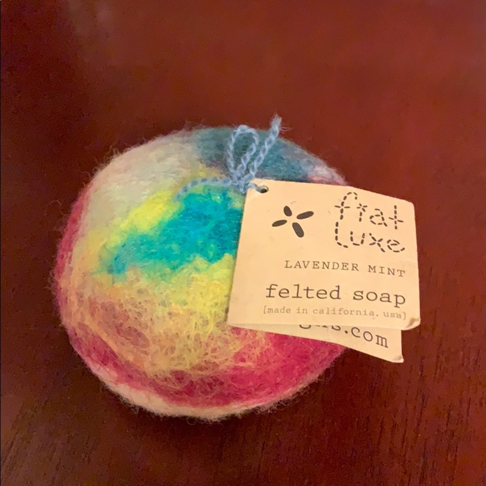 Fiat luxe felted soap lavender mint NWT